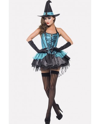 Blue Witch Dress Sexy Halloween Costume