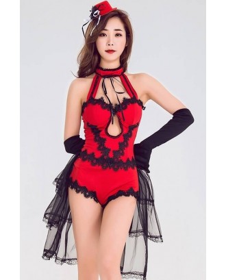 Red Dancer Bodysuit Sexy Halloween Costume