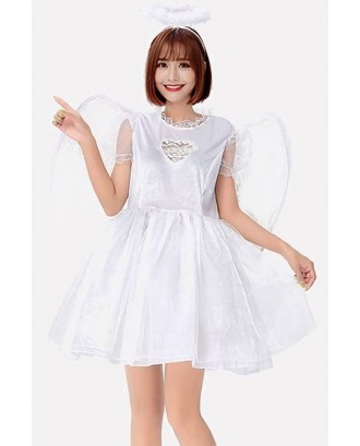 White Angel Dress Sexy Halloween Costume