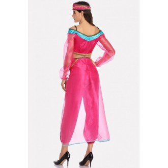 Hot-pink Aladdin Princess Sexy Halloween Cosplay Costume