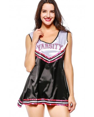 Black Cheerleader Uniform Sexy Sports Costume