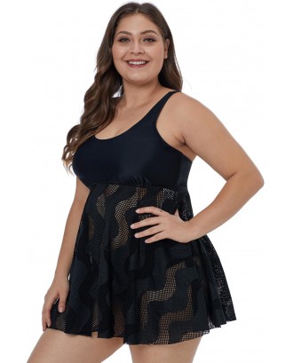 Black Plus Size Swim Dress