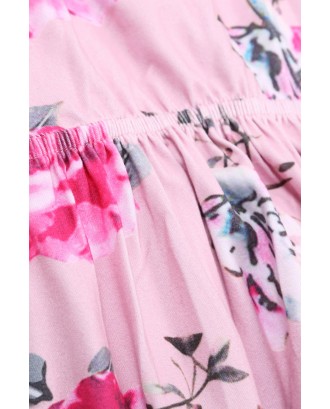 Pink Floral Maxi Dress for Kids