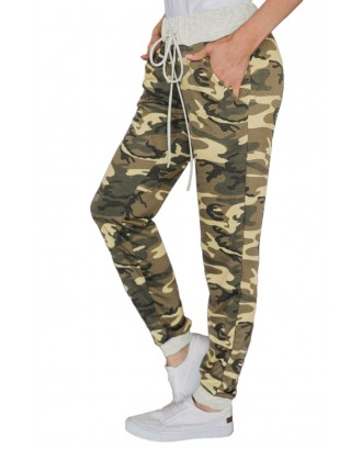 Army Green Under The Radar Pocketed Camo Joggers