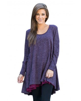 Orchid Swingy Layered Long Sleeve Tunic
