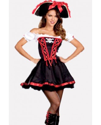 Black Sexy Pirate Dress Halloween Costume
