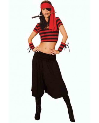 Striped Pirate Mistress Costume